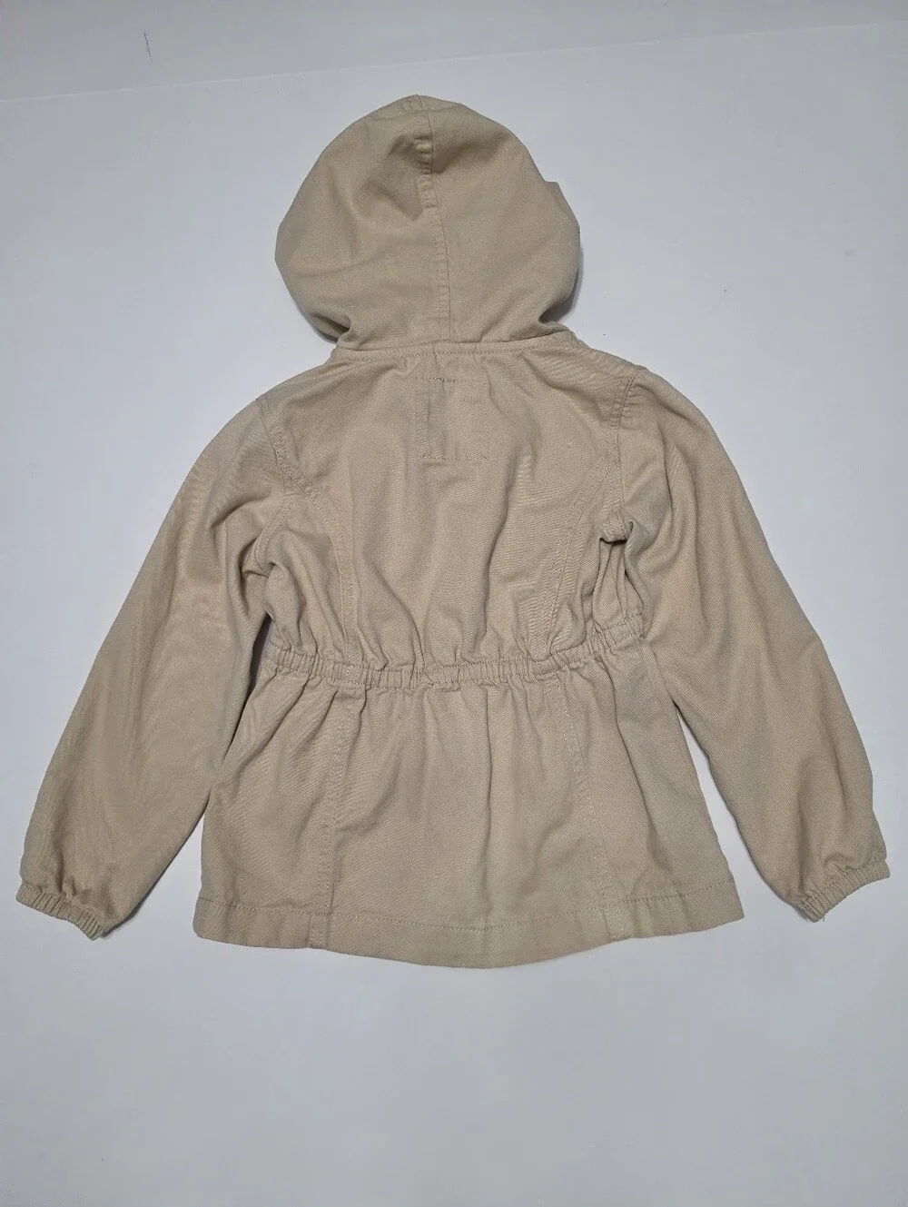 Victory Heart Girl's Cotton Lightweight Khaki Utility Hoodie Jacket Sz 6